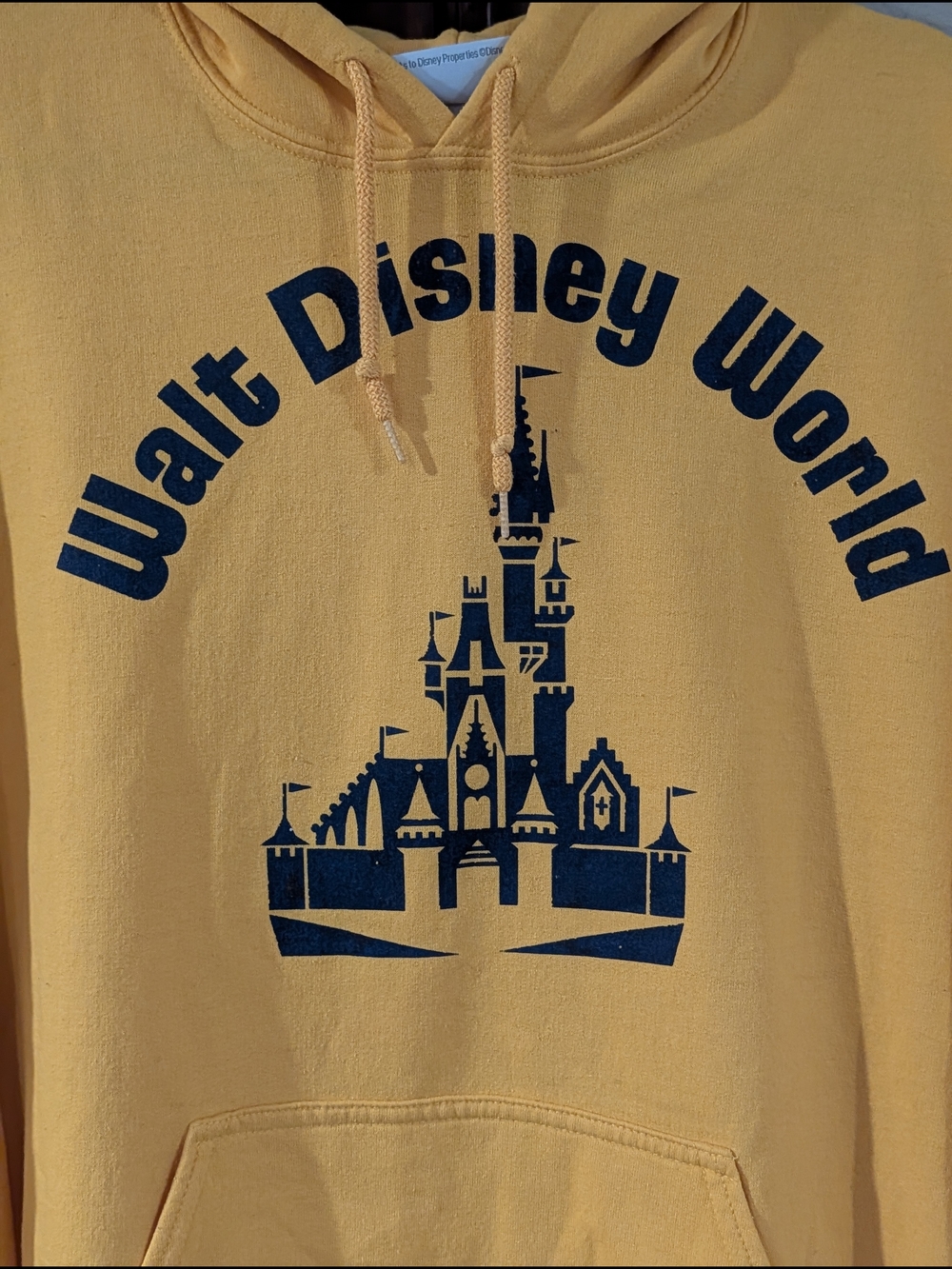Disney Yellow Hoodie with Black Castle Logo - Picture 2 of 5